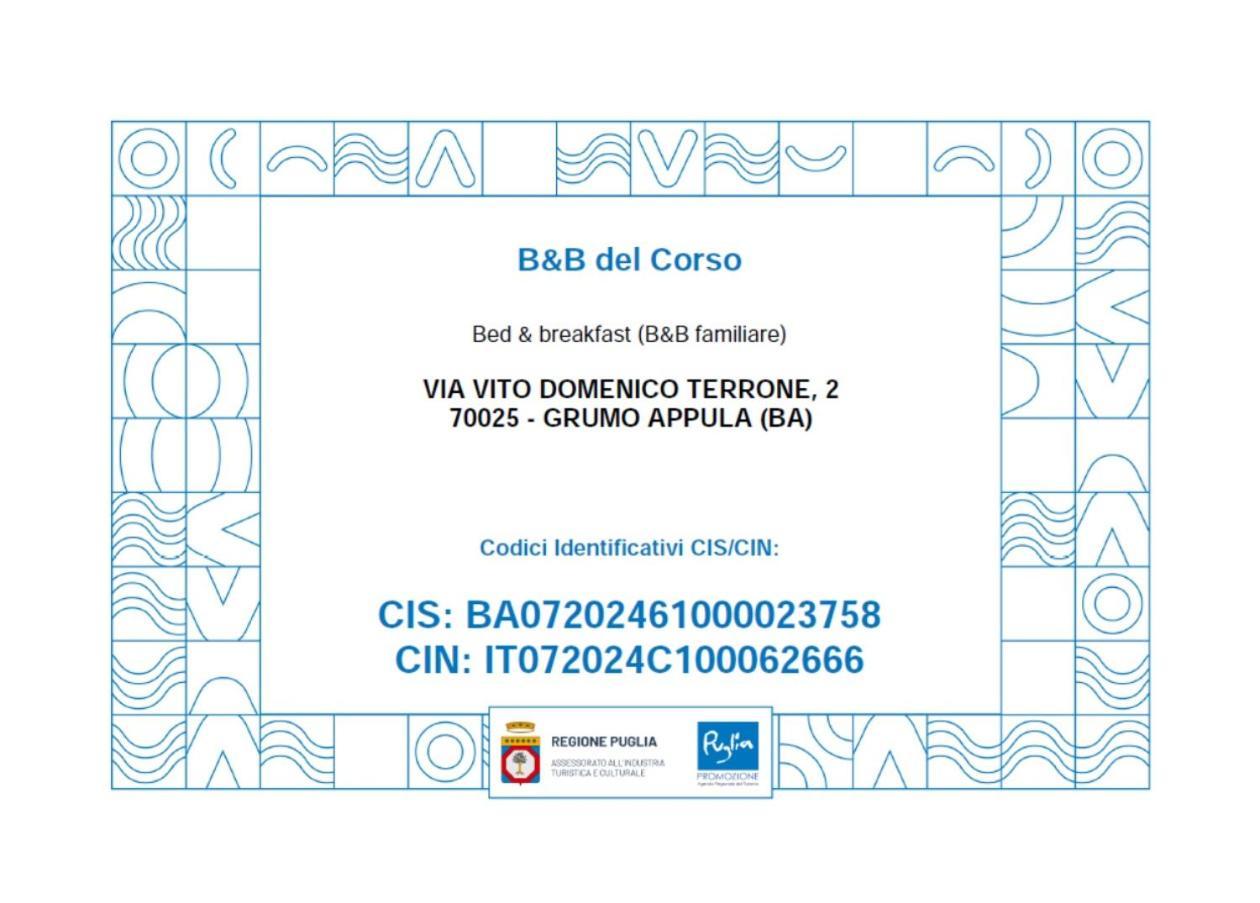 Grumo Appula B&B Del Corso المظهر الخارجي الصورة